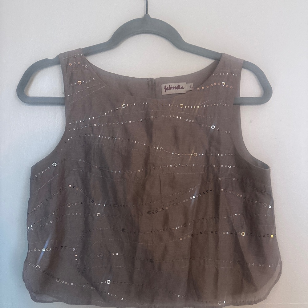 Sequined Fabindia Top